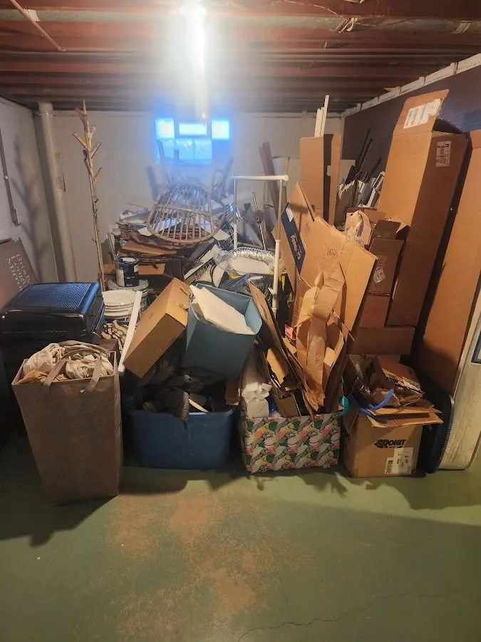 Roll-off dumpster container at job site for Yard Waste Dumpster Rental in Brighton